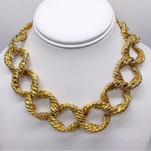 Anne Klein Vintage Gold Link Necklace